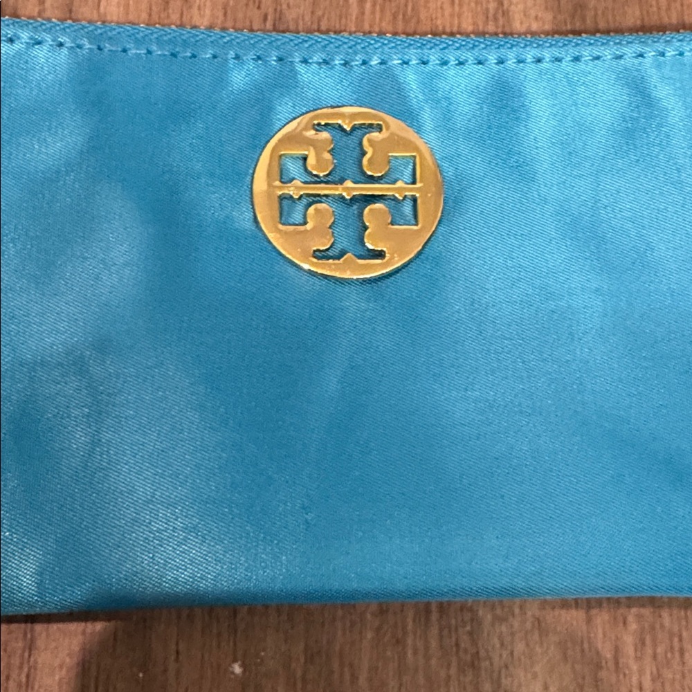 Tory Burch Turquoise Wristlet with Gold Accents - Picture 2 of 5